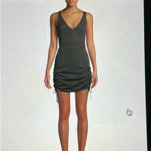 Amanda Uprichard ruched sleeveless dress with adjustable sides for length